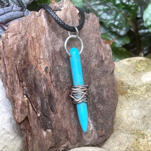 5 For $25💫Turquoise Spike Pendant Necklace - Picture 4 of 6